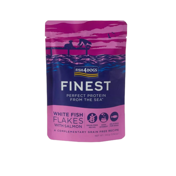 Fish4Dogs Flakes Bijela riba & Losos 100g