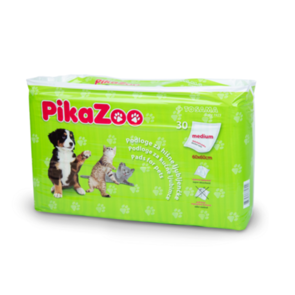 PikaZoo podloge za kućne ljubimce - veličina M, 60x60 cm, 30 kom