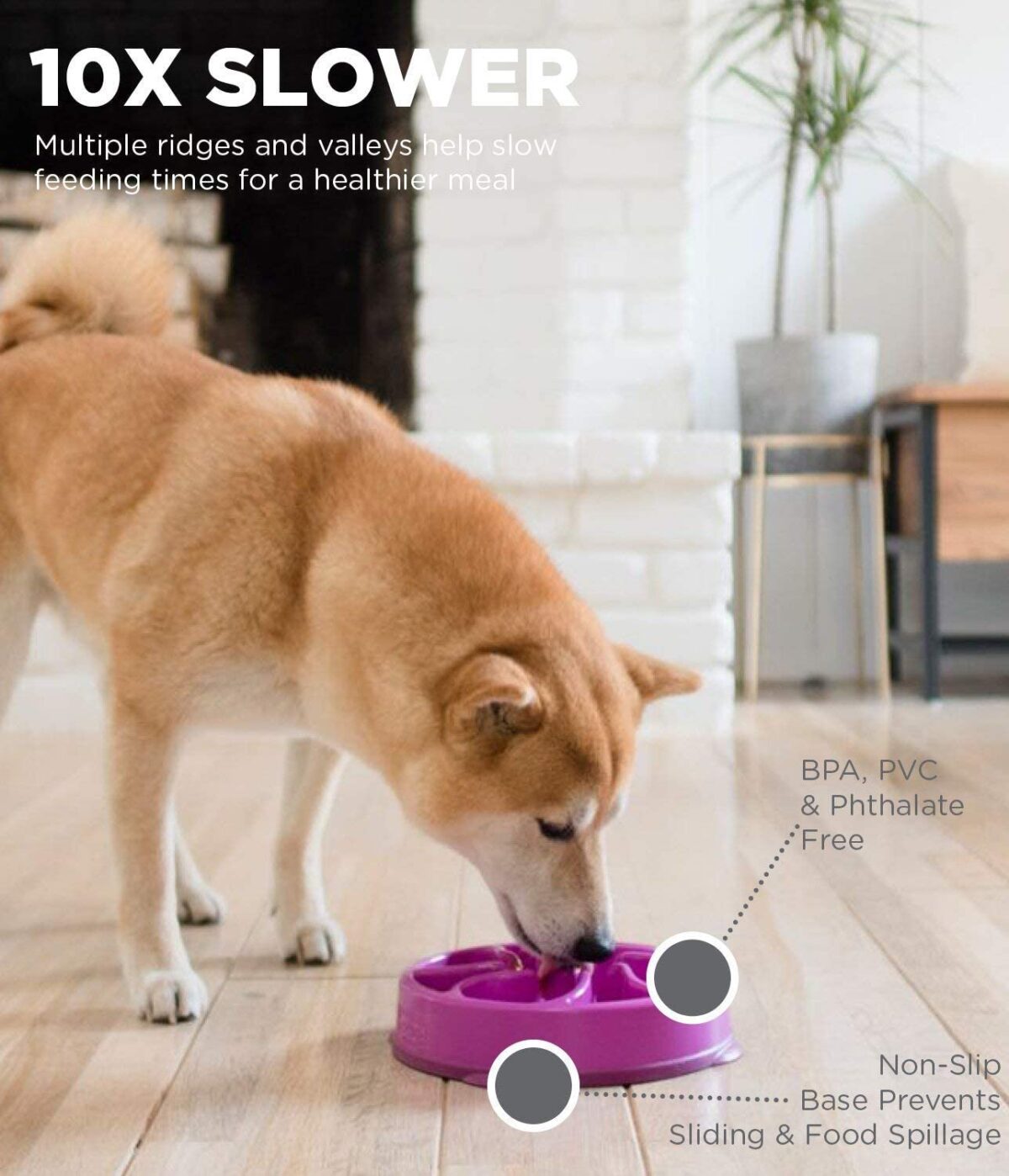 Outward hound nina ottoson Posuda za sporo hranjenje Flower Fun Feeder Dog Bowl Slow Feeder 3