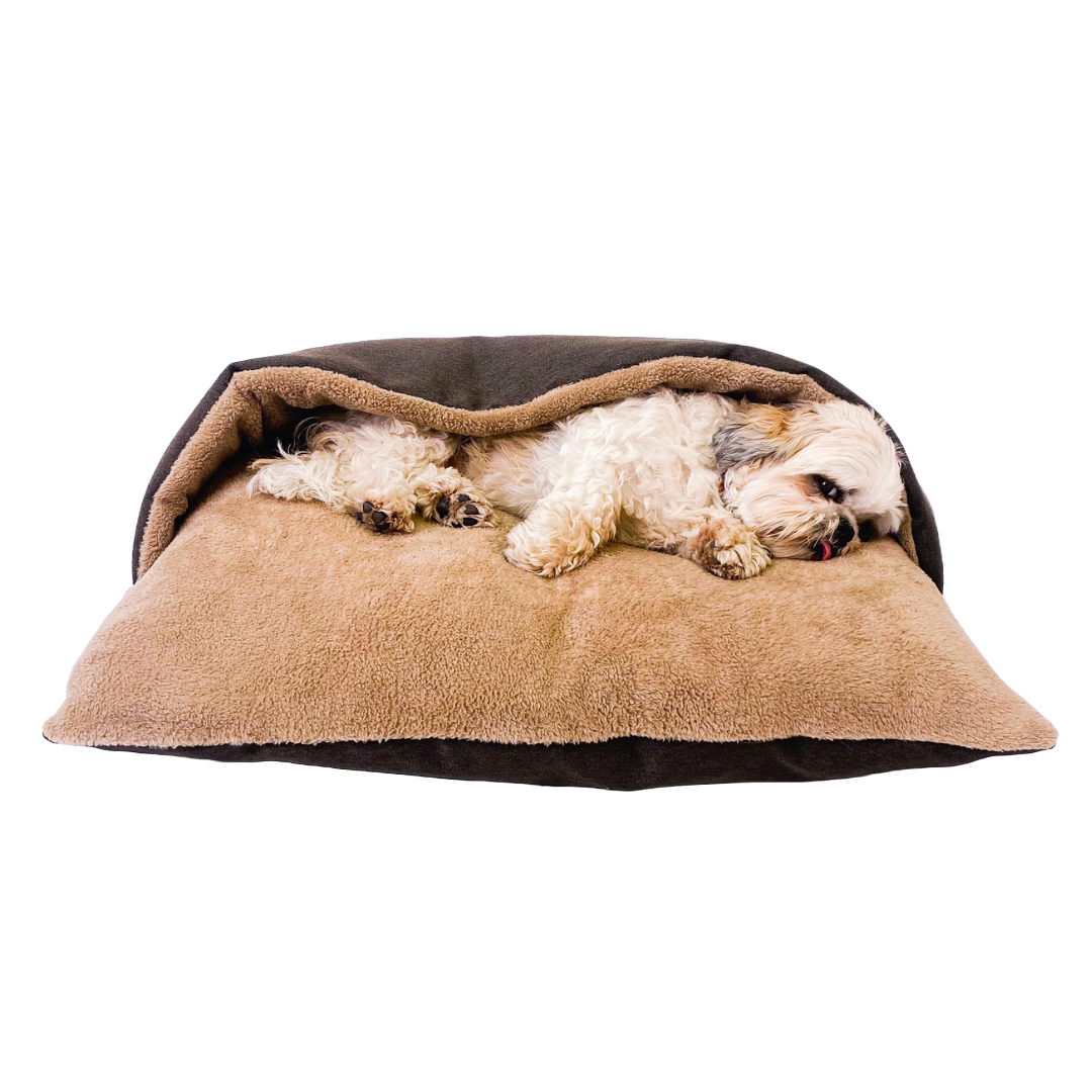 Krevet za pse ortopedski s Pokrivačem Smeđi Hudog Hucat