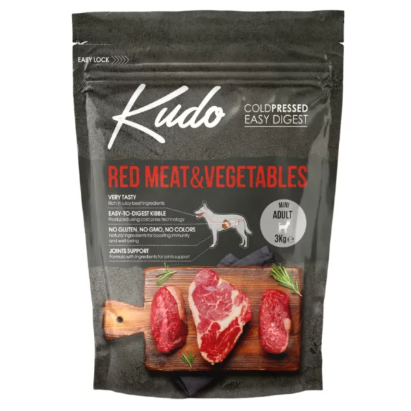 Pakiranje Kudo Red Meat & Vegetables Mini Adult hrane za pse