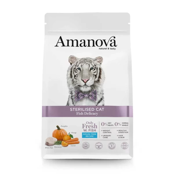 Pakiranje hrane Amanova Sterilised Cat Fish Delicacy za sterilizirane mačke