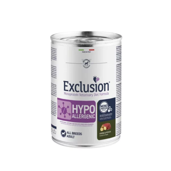 Limenka hrane Exclusion Hypoallergenic Horse & Potato za pse