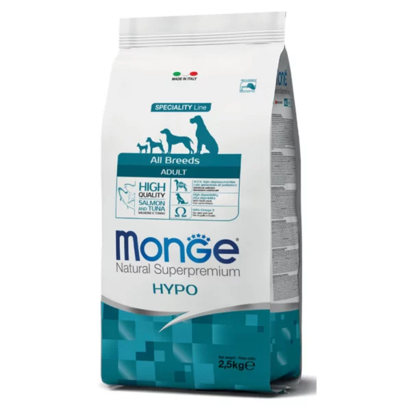 Monge Natural Superpremium Hypo hrana za pse s lososom i tunom – dijetetska formula za osjetljive pse