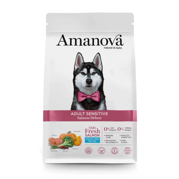 Amanova Adult Sensitive Salmon Deluxe – suha hrana za pse s lososom